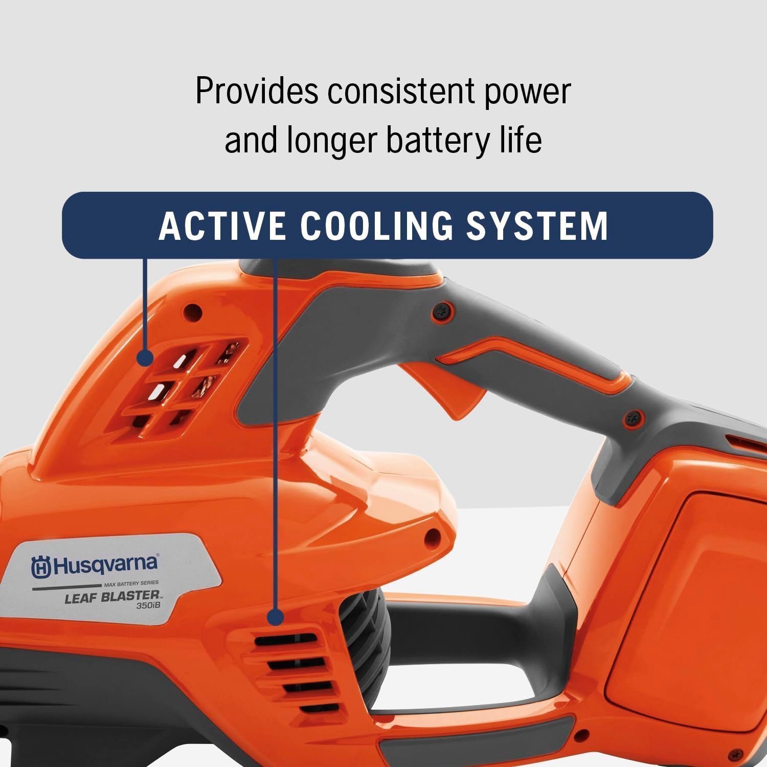 Husqvarna Leaf Blaster 350iB Cordless Leaf Blower 200 MPH, 40V Battery Included - Image 5